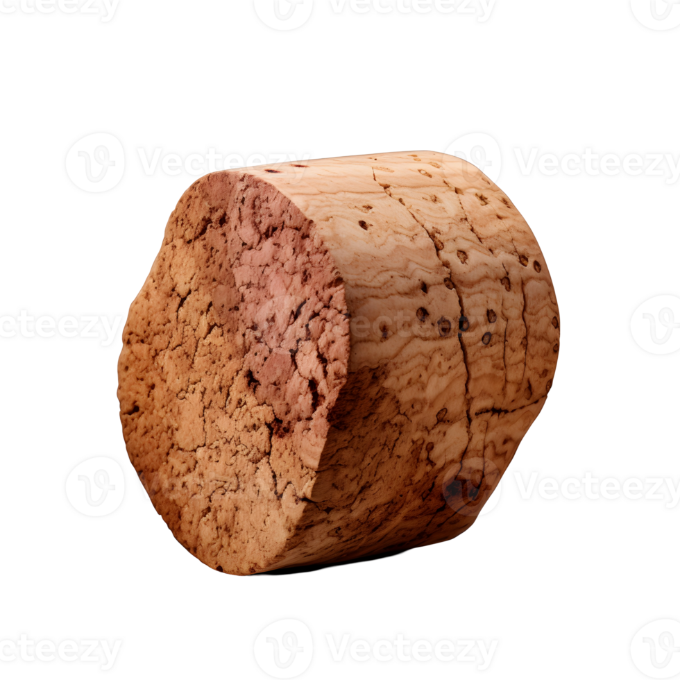 Raw Cork Piece With Textured Surface And Transparent Background png