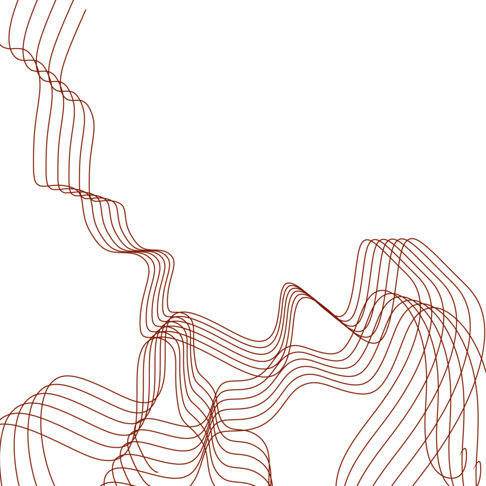 Dark red color line wave element png