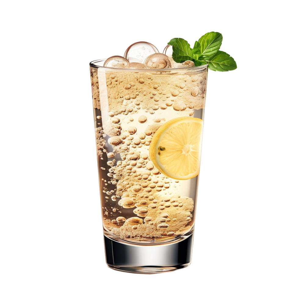 Iced Citrus Tea with Orange and Lime On Transparent Background png