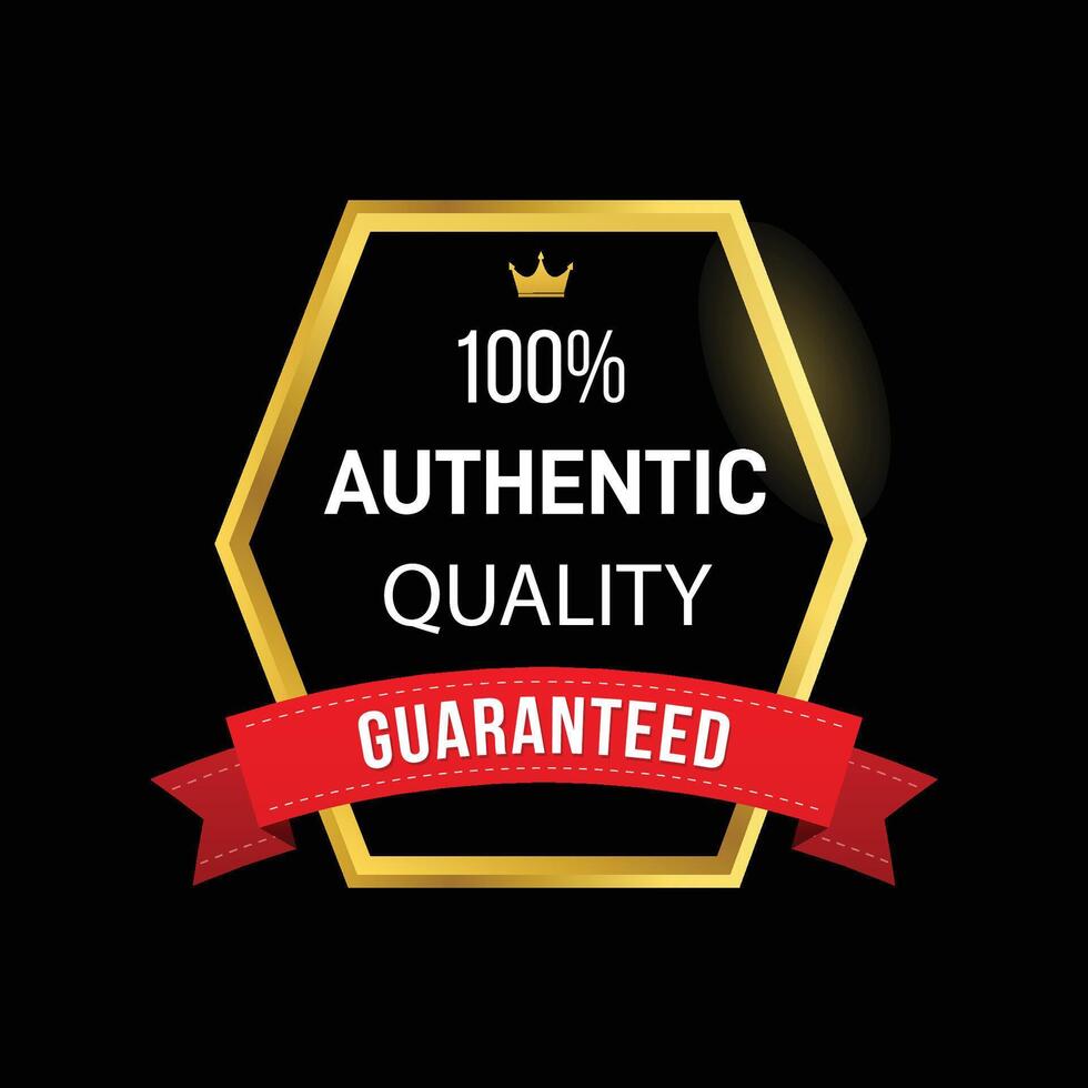 Authentic Quality Illustrations Golden colour vector