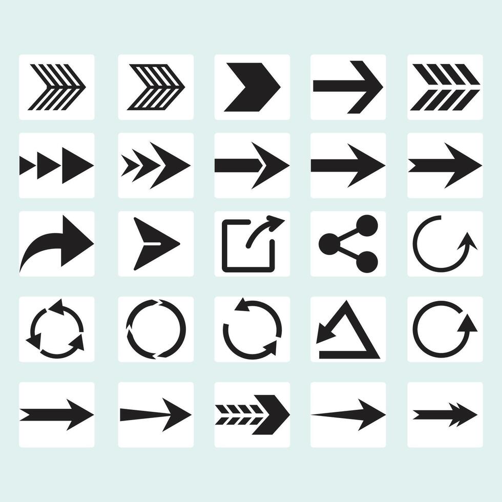 Simple Arrows for Apps vector