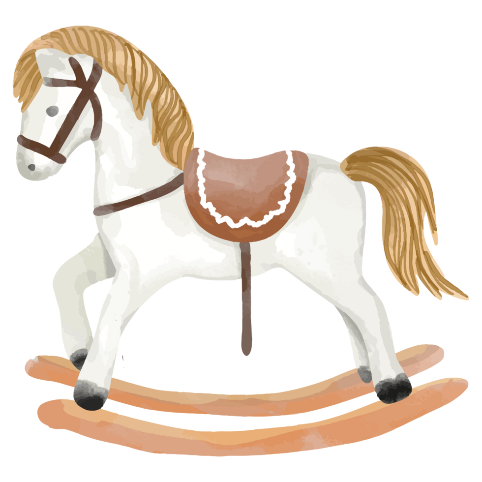 vintage balanço cavalo dentro branco png