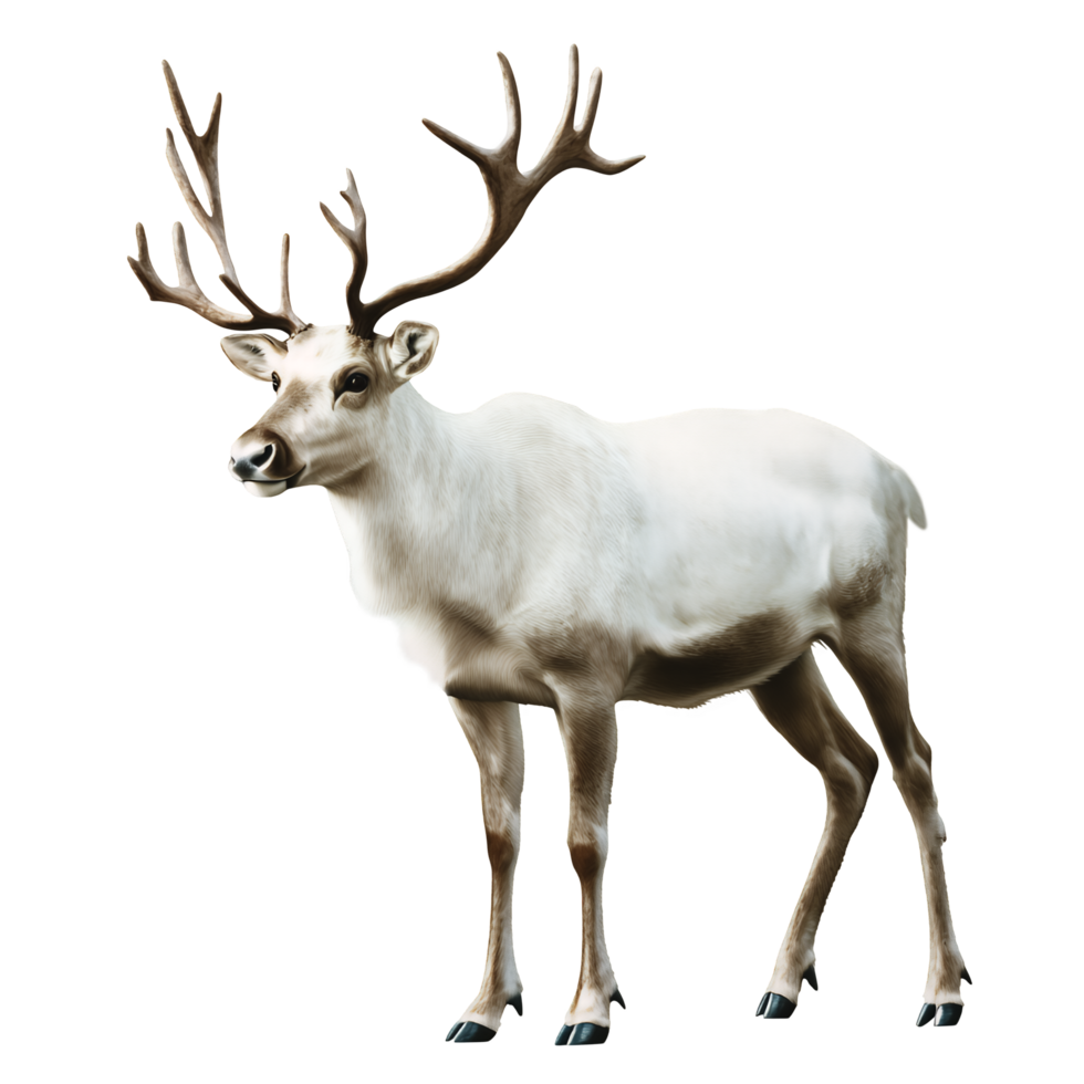 Realistic Reindeer Illustration for Christmas Isolated on Transparent Background png