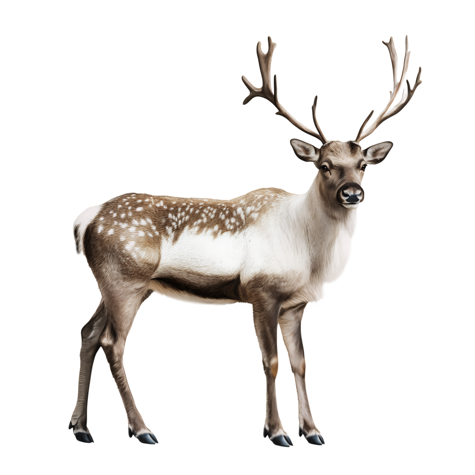 Detailed Reindeer Design for Holiday Themes Isolated on Transparent Background png