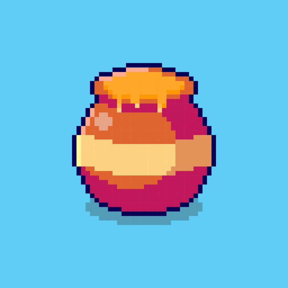 Pixel art Honey Pot game asset design vector