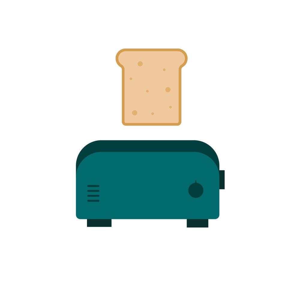 Toaster Flat Design Appliance Icon vector