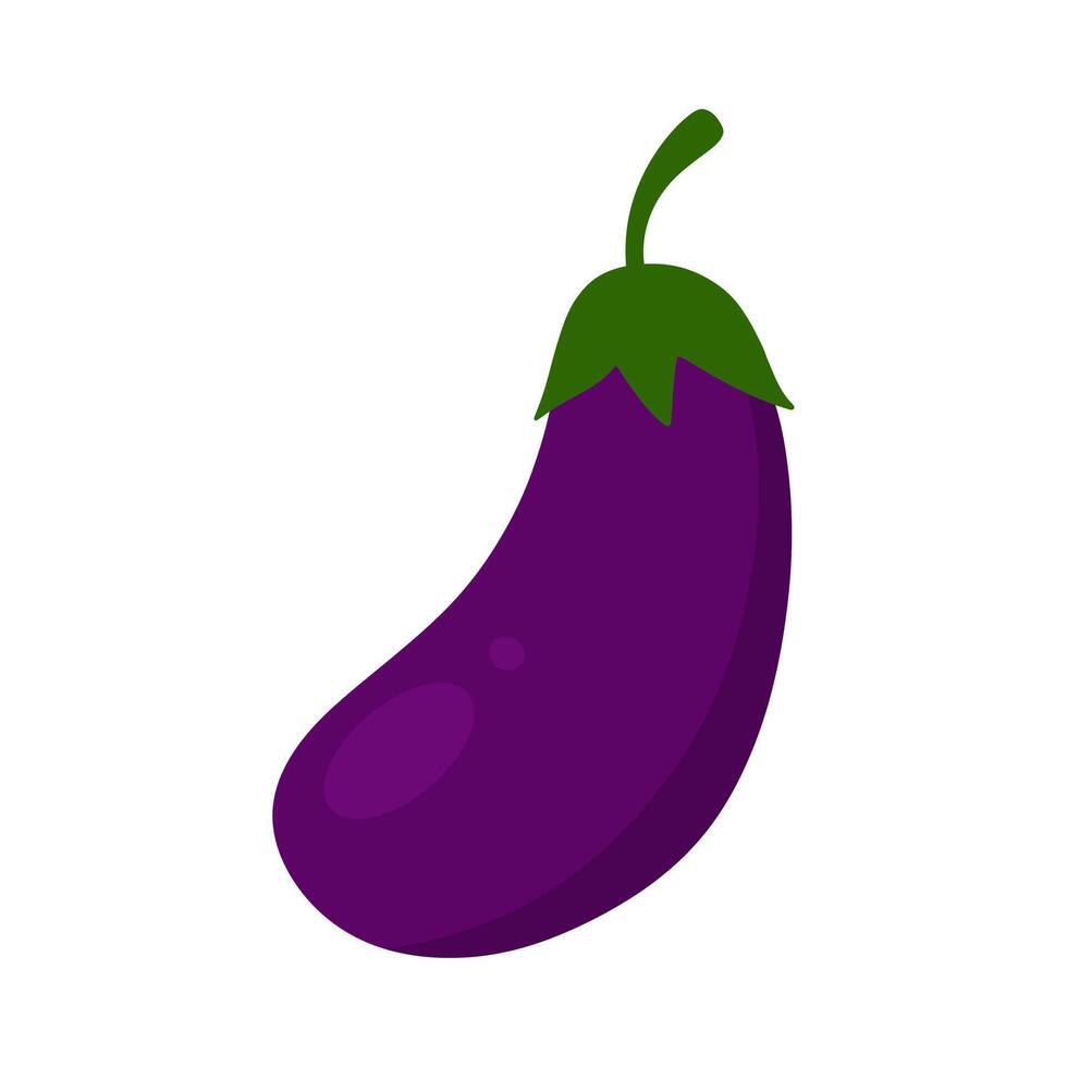 Cartoon eggplant illustration vector
