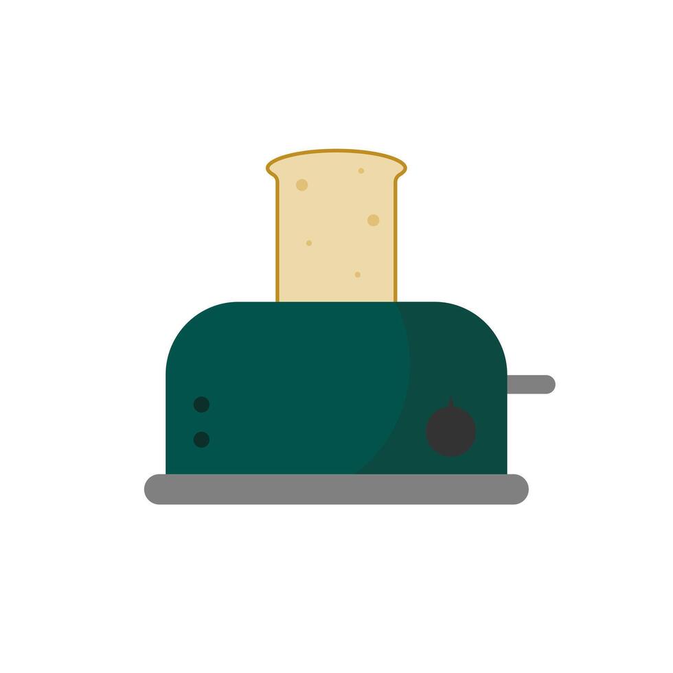 Kitchen bread toaster in flat design. vector