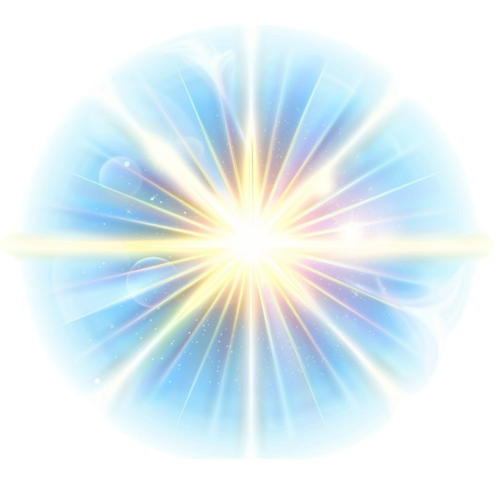 Golden Light Rays with Glare png