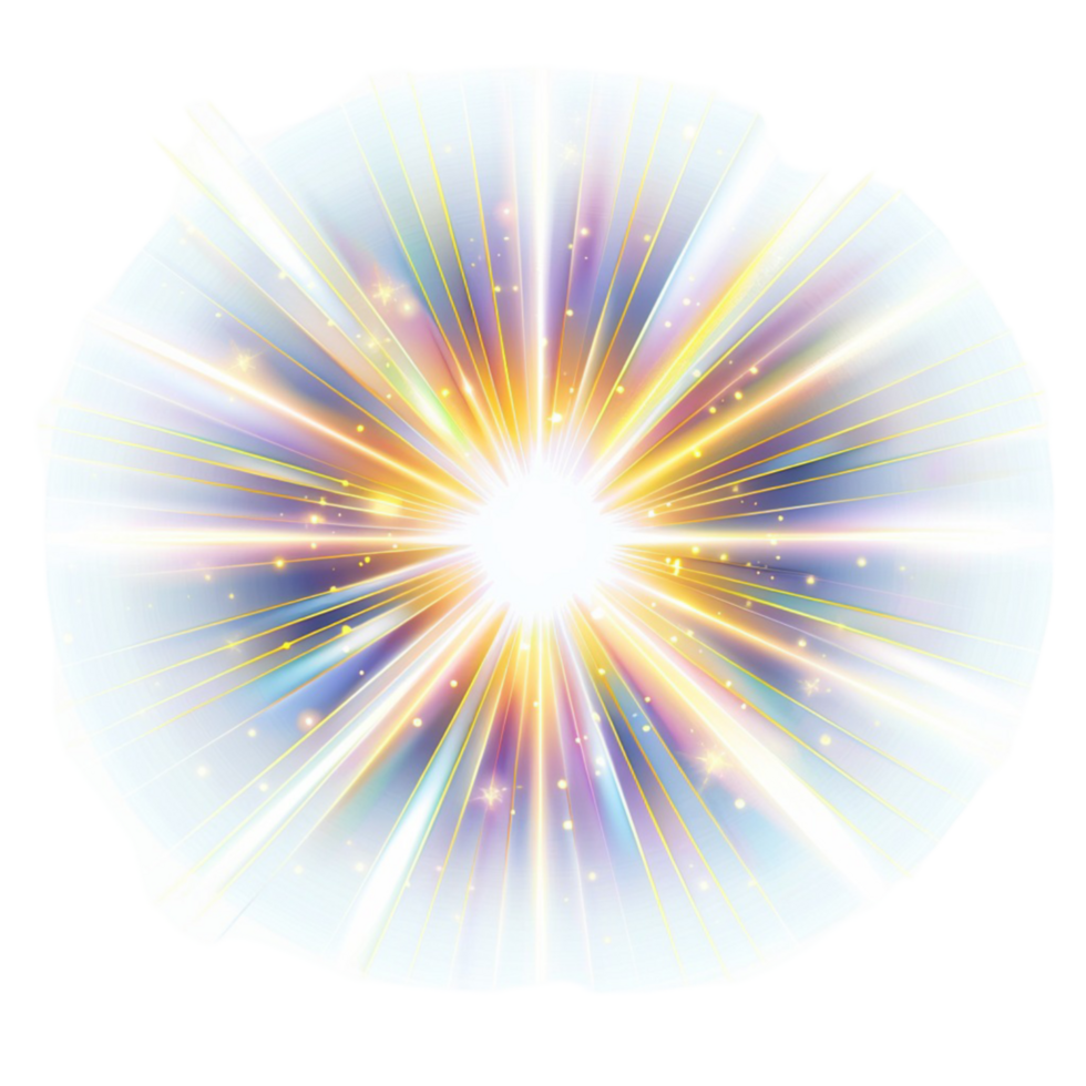 Sun Rays with Glare and Light png