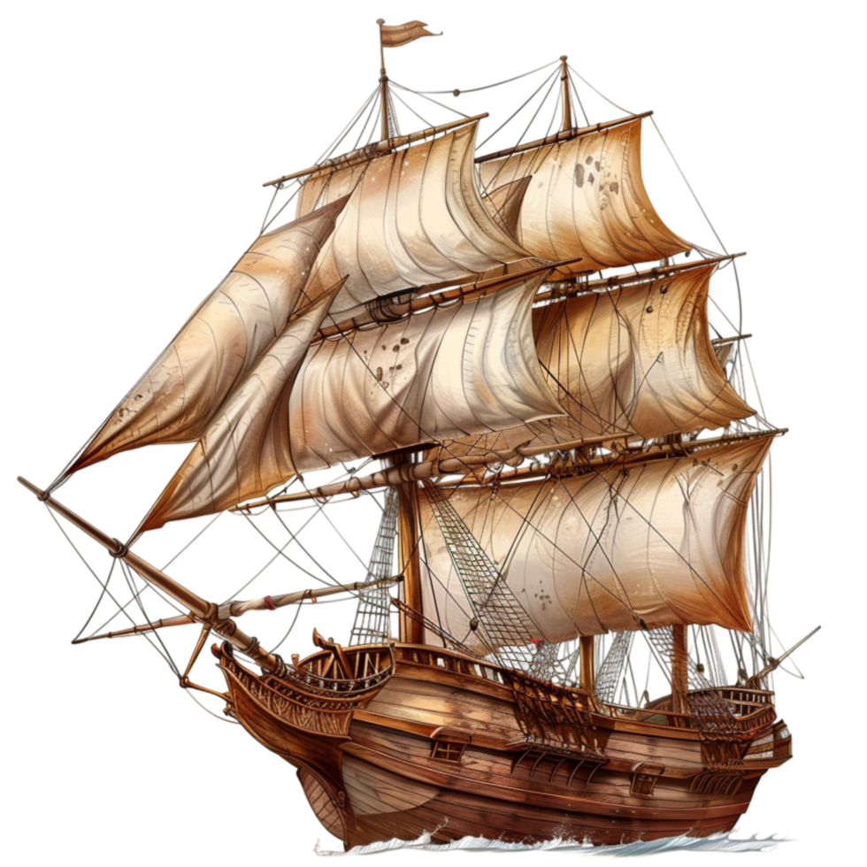 Traditional Wooden Sailboats png