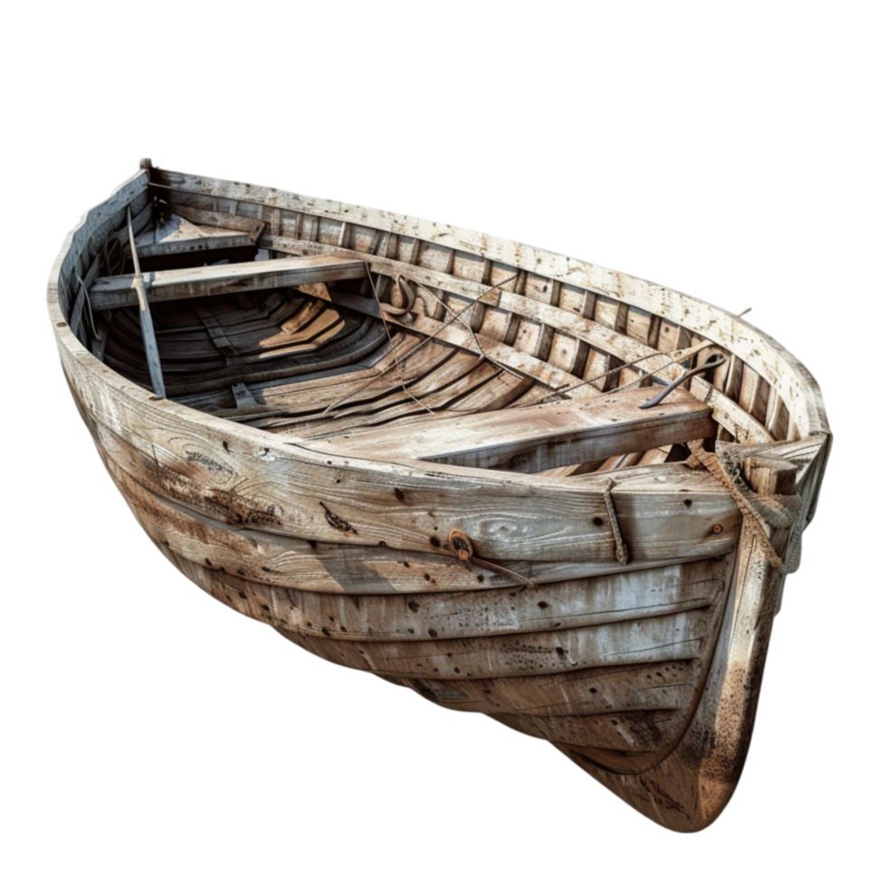 Handmade Wooden Boat Design png