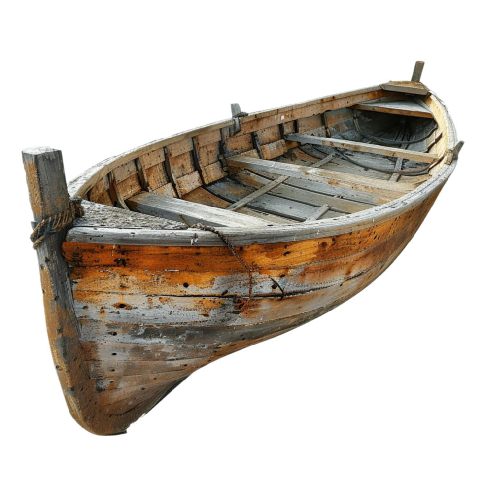 Classic Wooden Rowboat Design png
