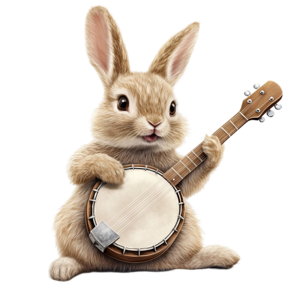 Rabbit Drumming on Music Instruments png