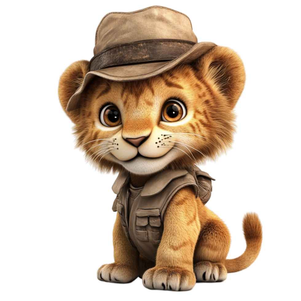 Tiger Cub Wearing Jacket png