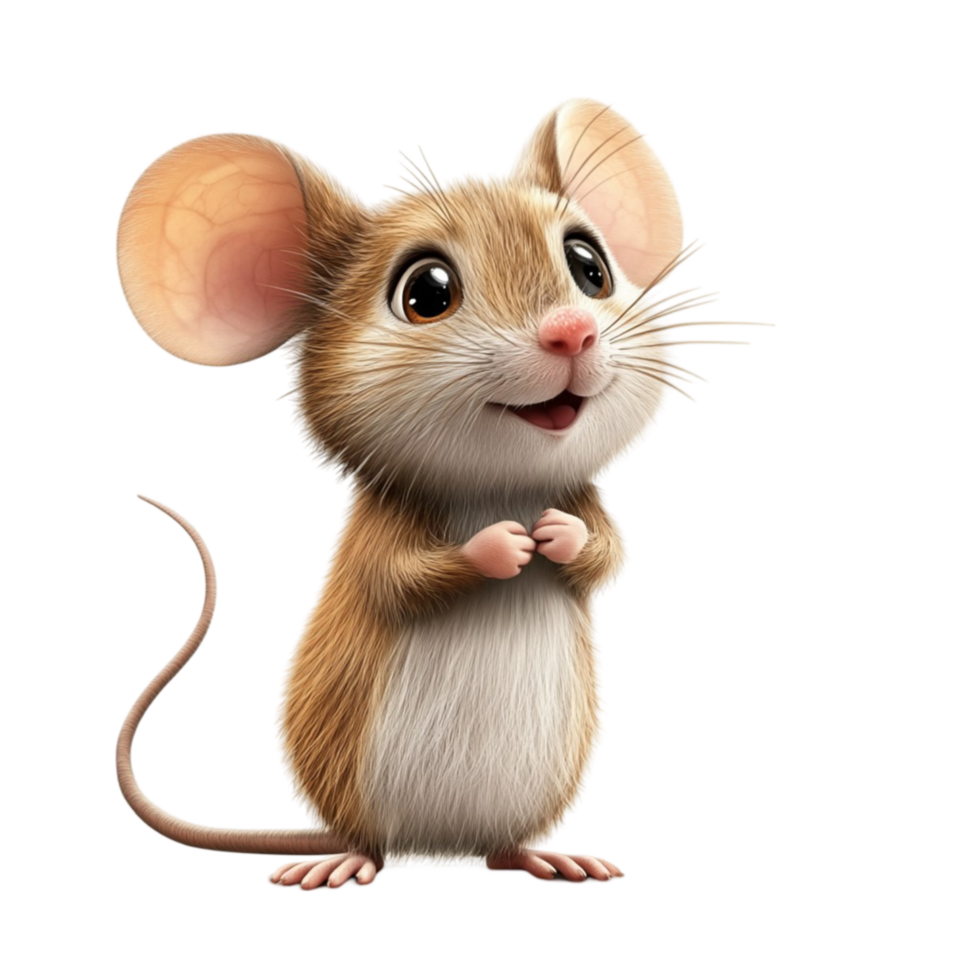 3D Happy Mouse Design png