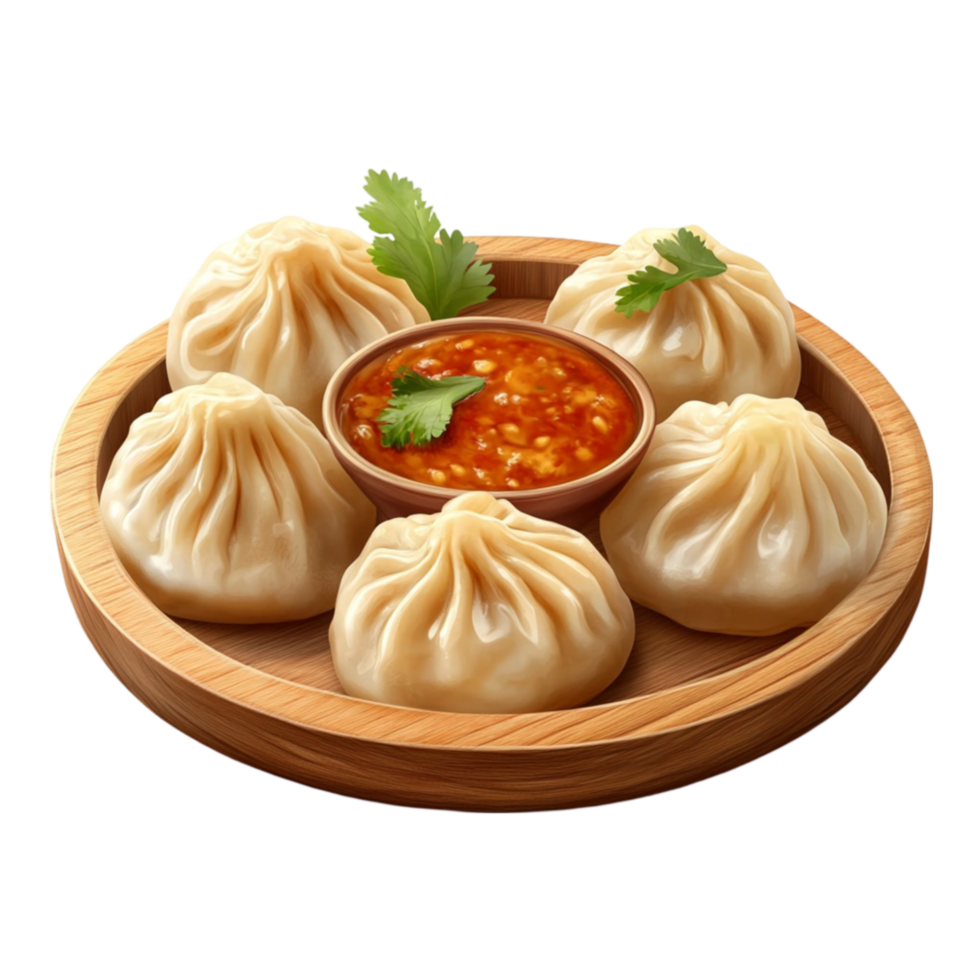 Delicious Momos And Chutney png