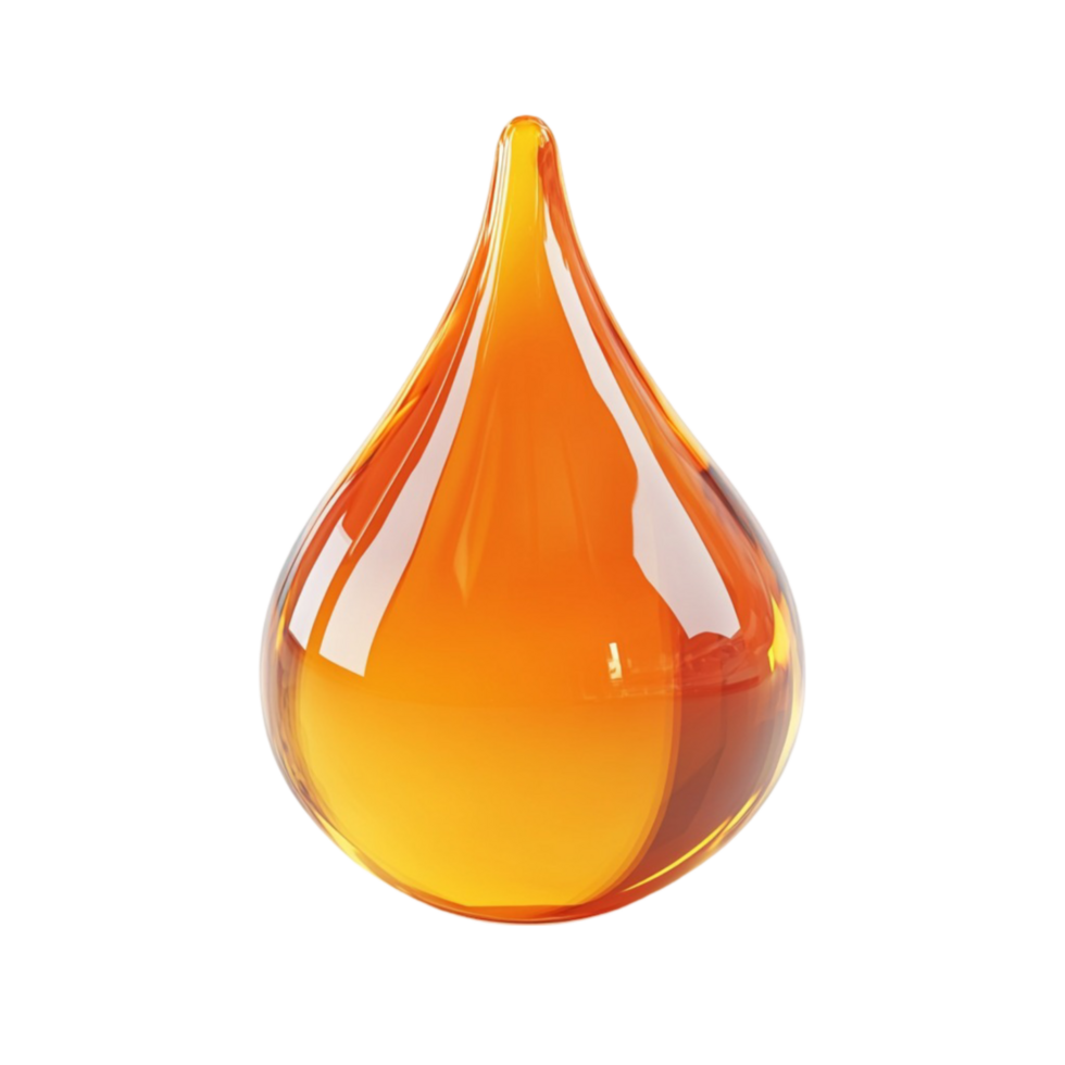 Abstract 3D Honey Drop png