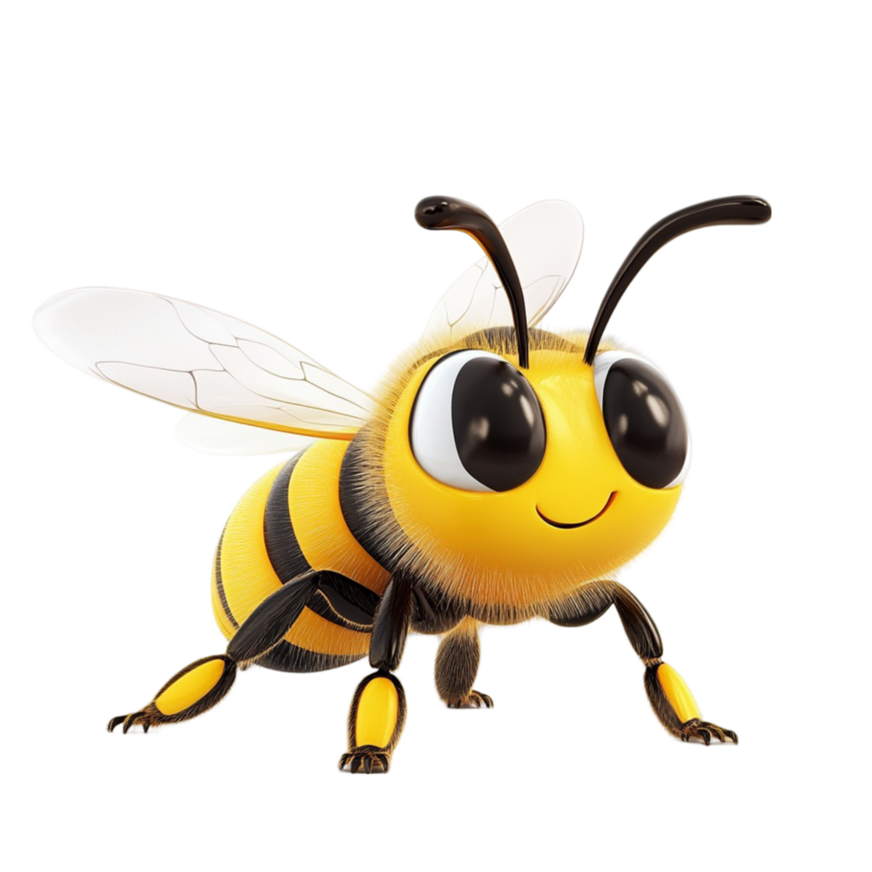 Cheerful Honey Bee Mascot png