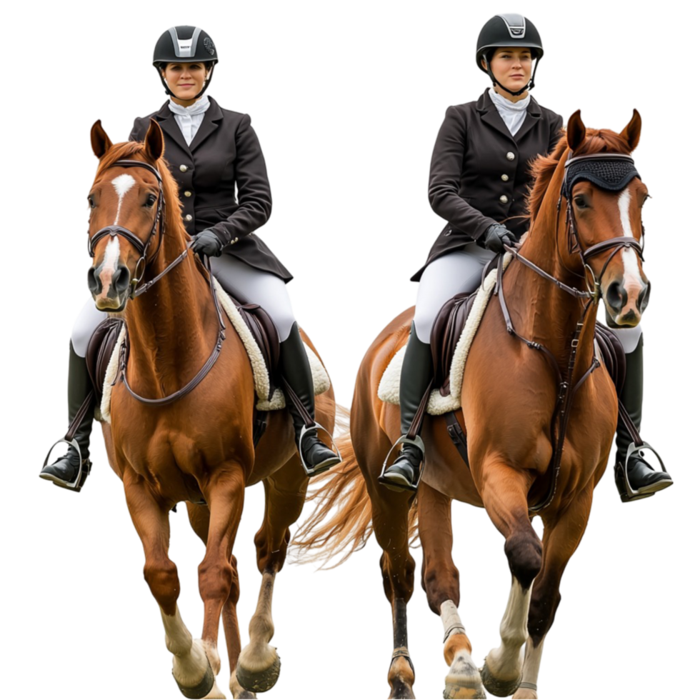 Riders With Horses Isolated png