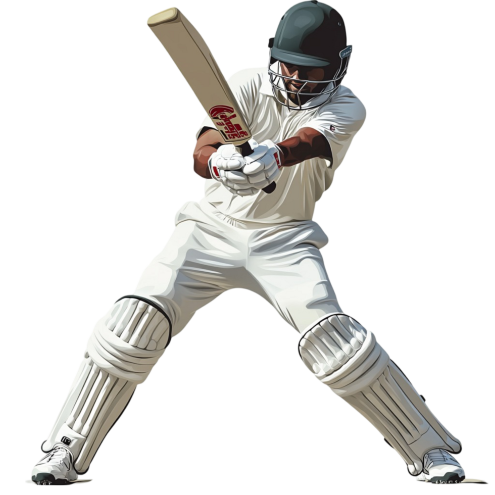 Skilled Cricket Player In Action png