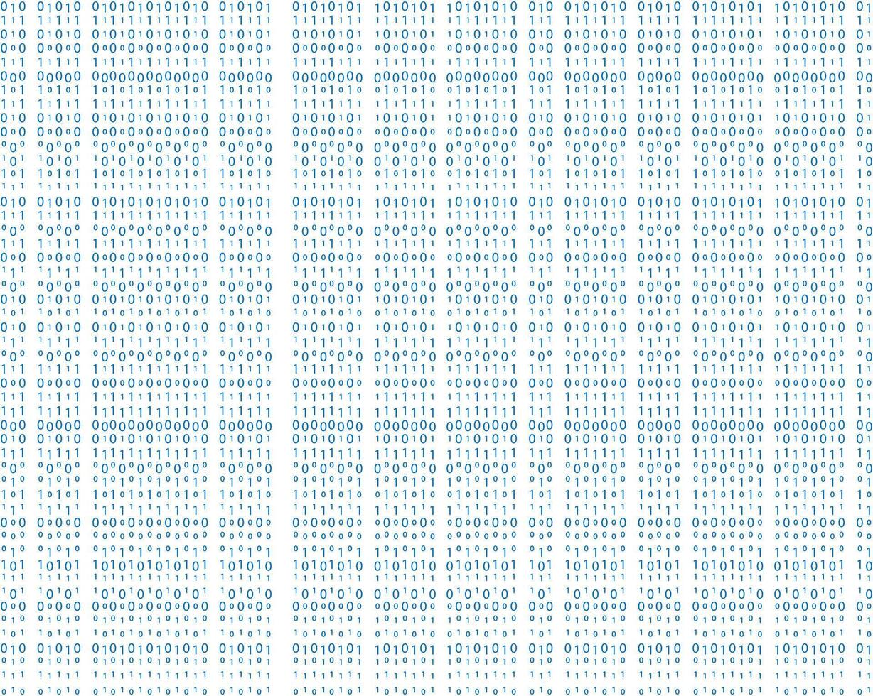 Binary code matrix. Binary code, encryption element. Stream binary code zero one abstract matrix white background with binary computer code. vector