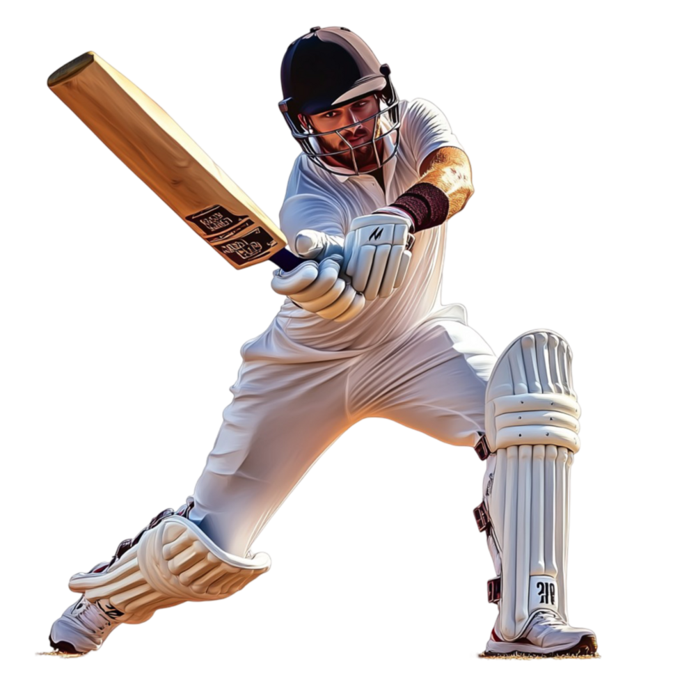 Confident Cricket Player in Action png