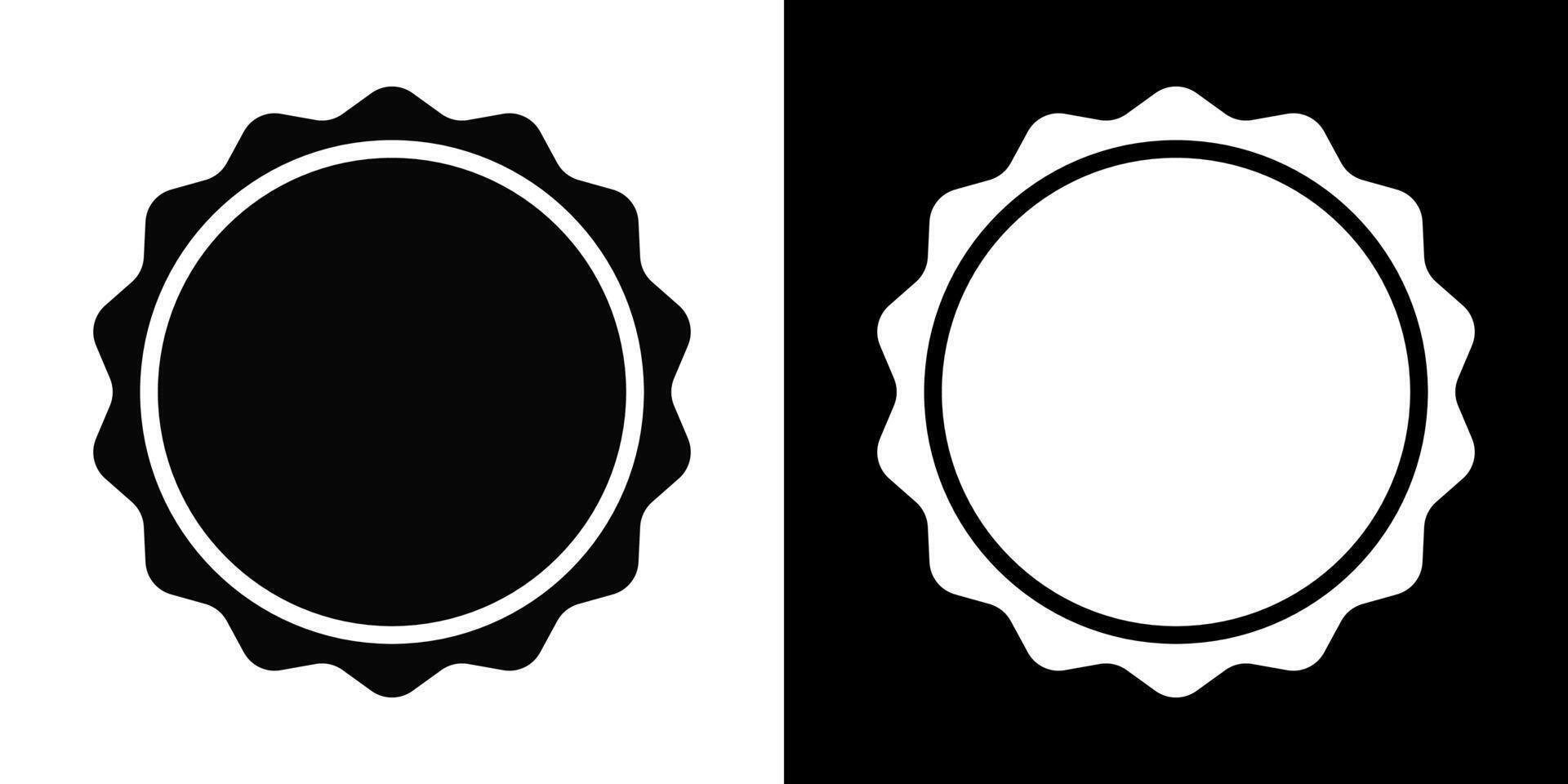 Circle seal stamp lace icon illustration. vector