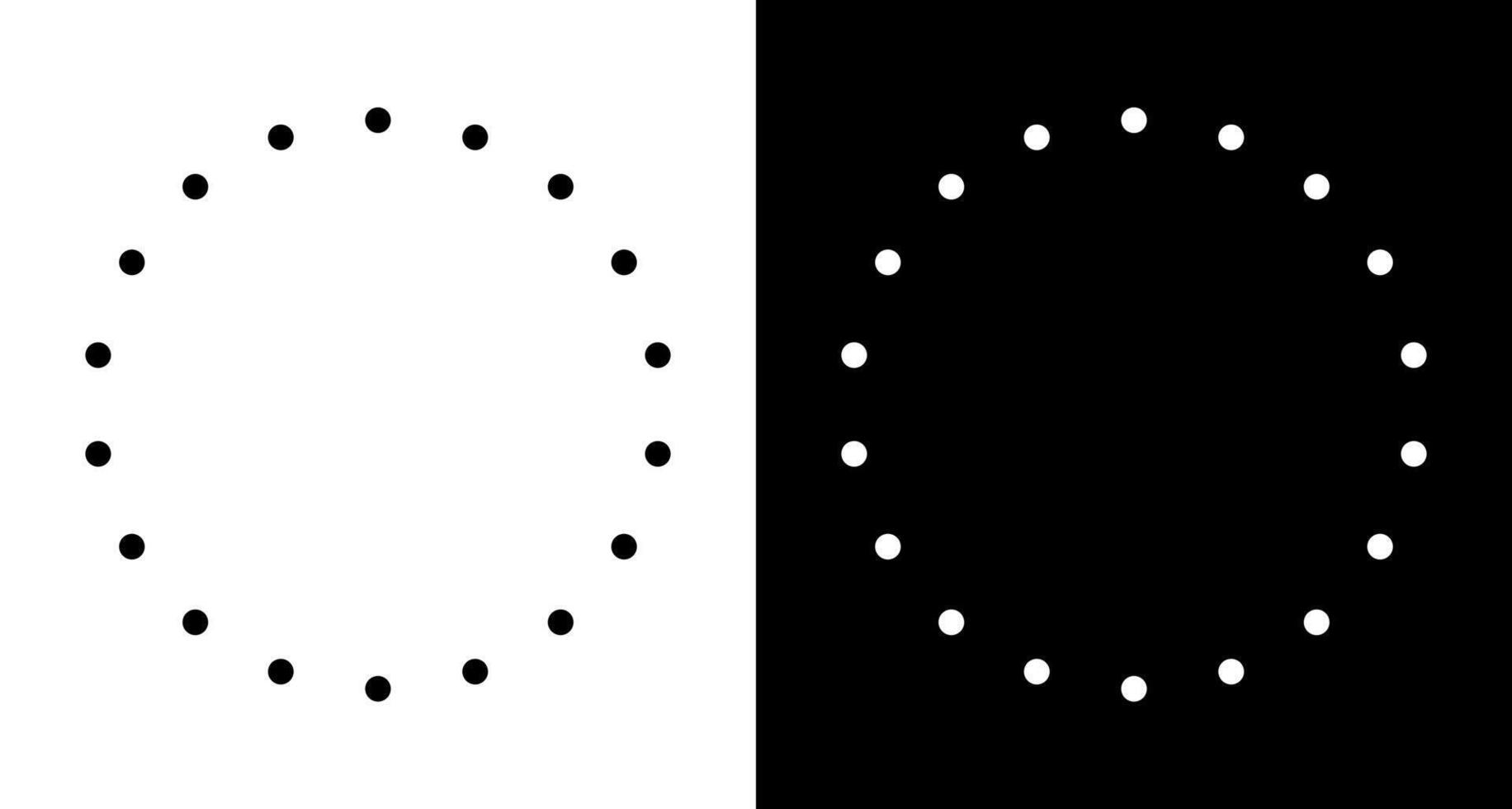 Circle dot loading icon pattern. Circular progress symbols illustration. vector