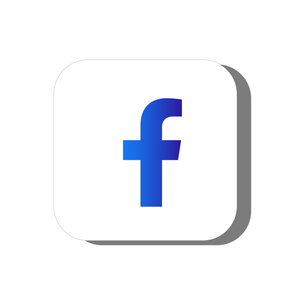 Stylish Facebook Icon with Minimalist Design png