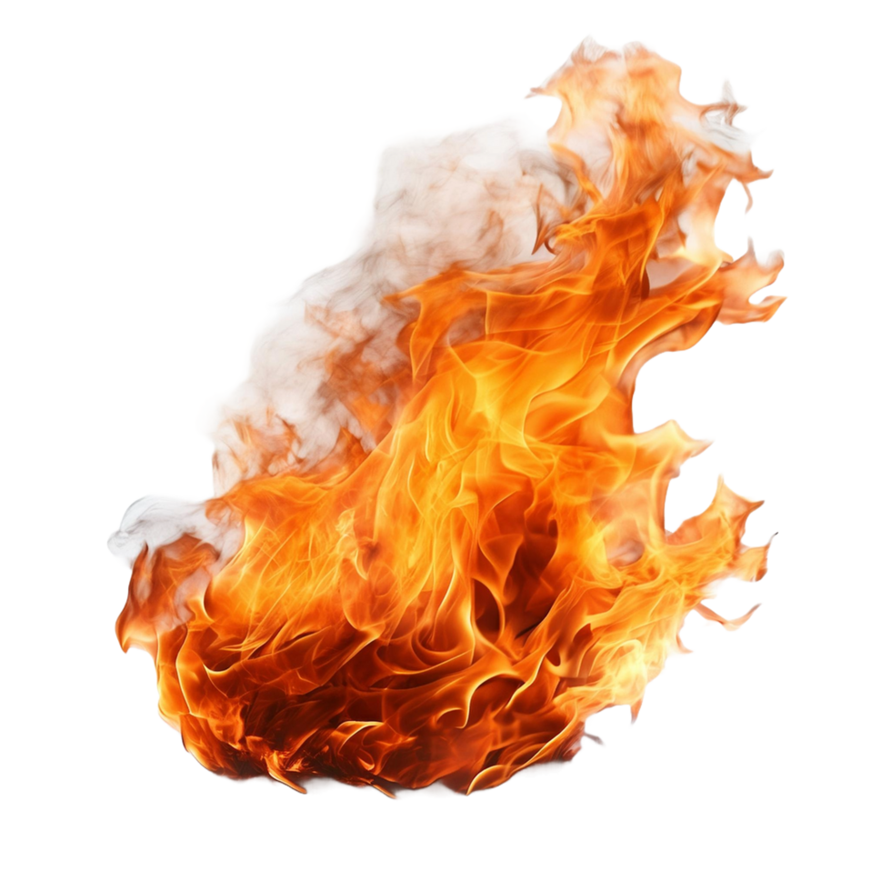 Fire flame with smoke png