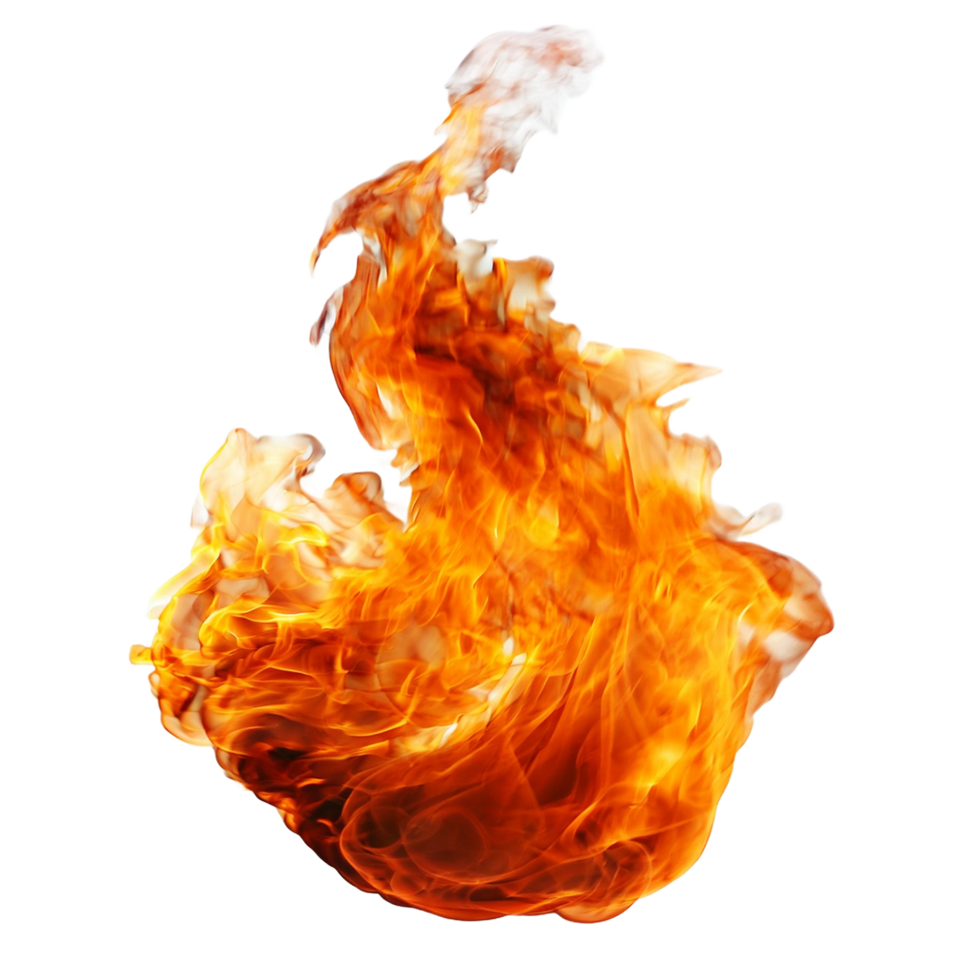 Fire flame hot element design png
