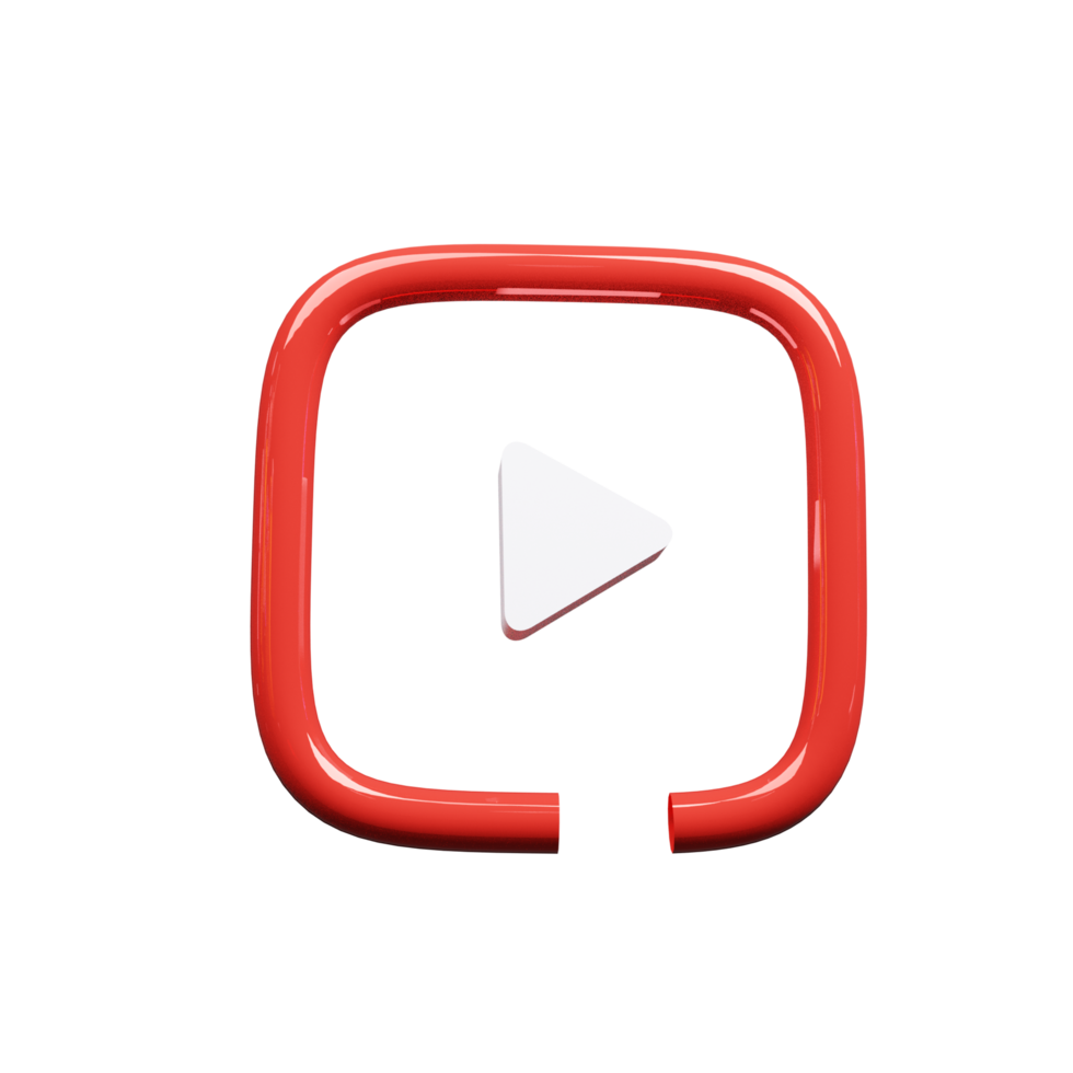 3D YouTube Logo with Stunning Textures png