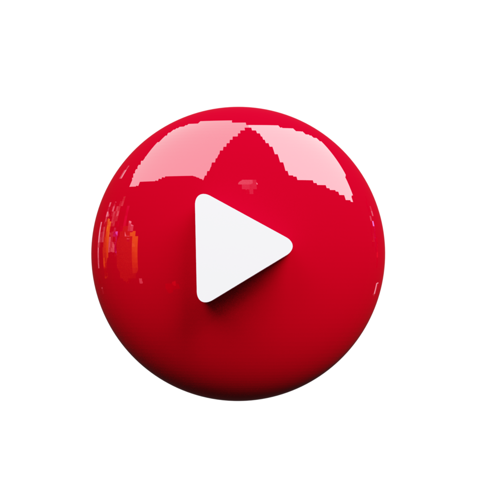 Youtube 3d logo digital branding png