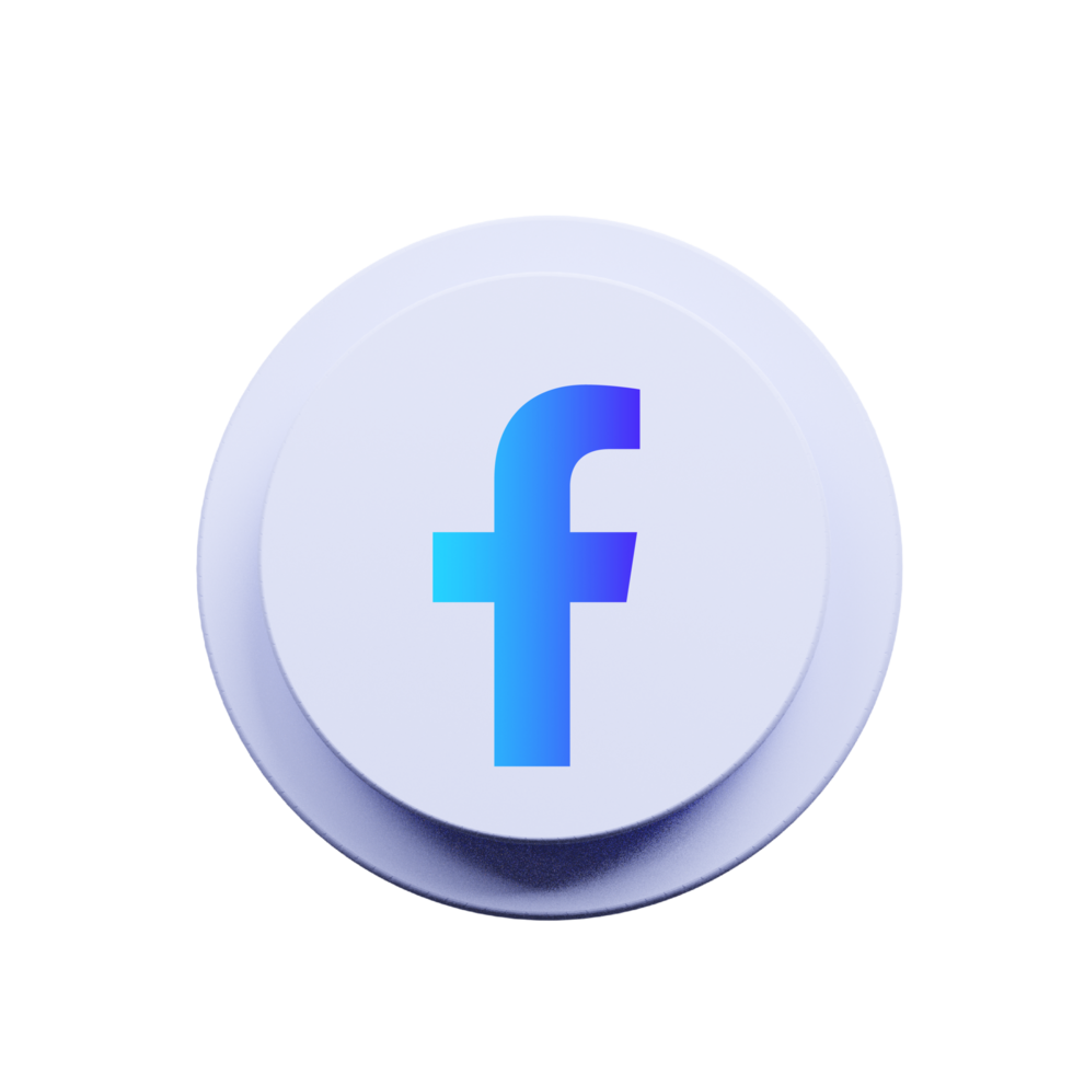 Stylish Facebook Icon with Minimalist Design png