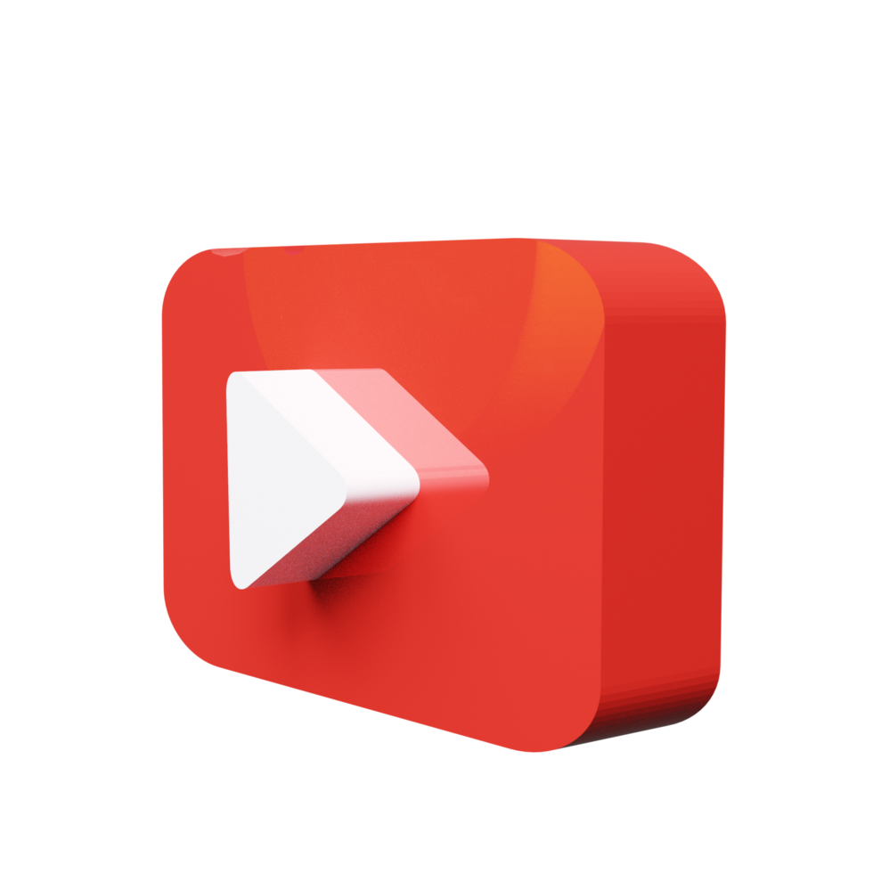 Modern 3D YouTube Logo png