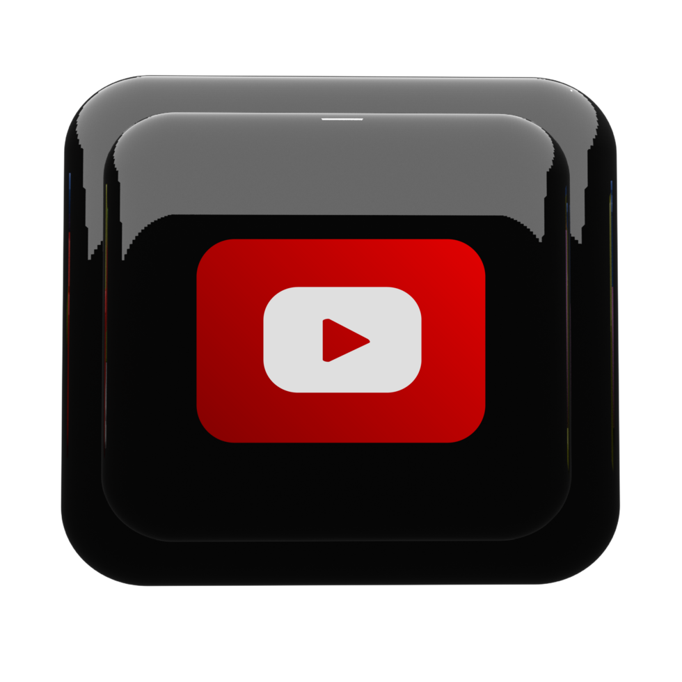 Black and red Youtube logo png