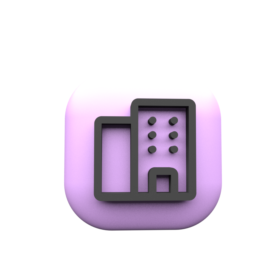 3d icon skyscraper symbol png