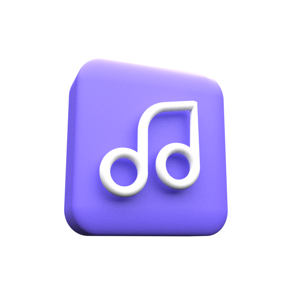 Dynamic 3D Music Note Icon png