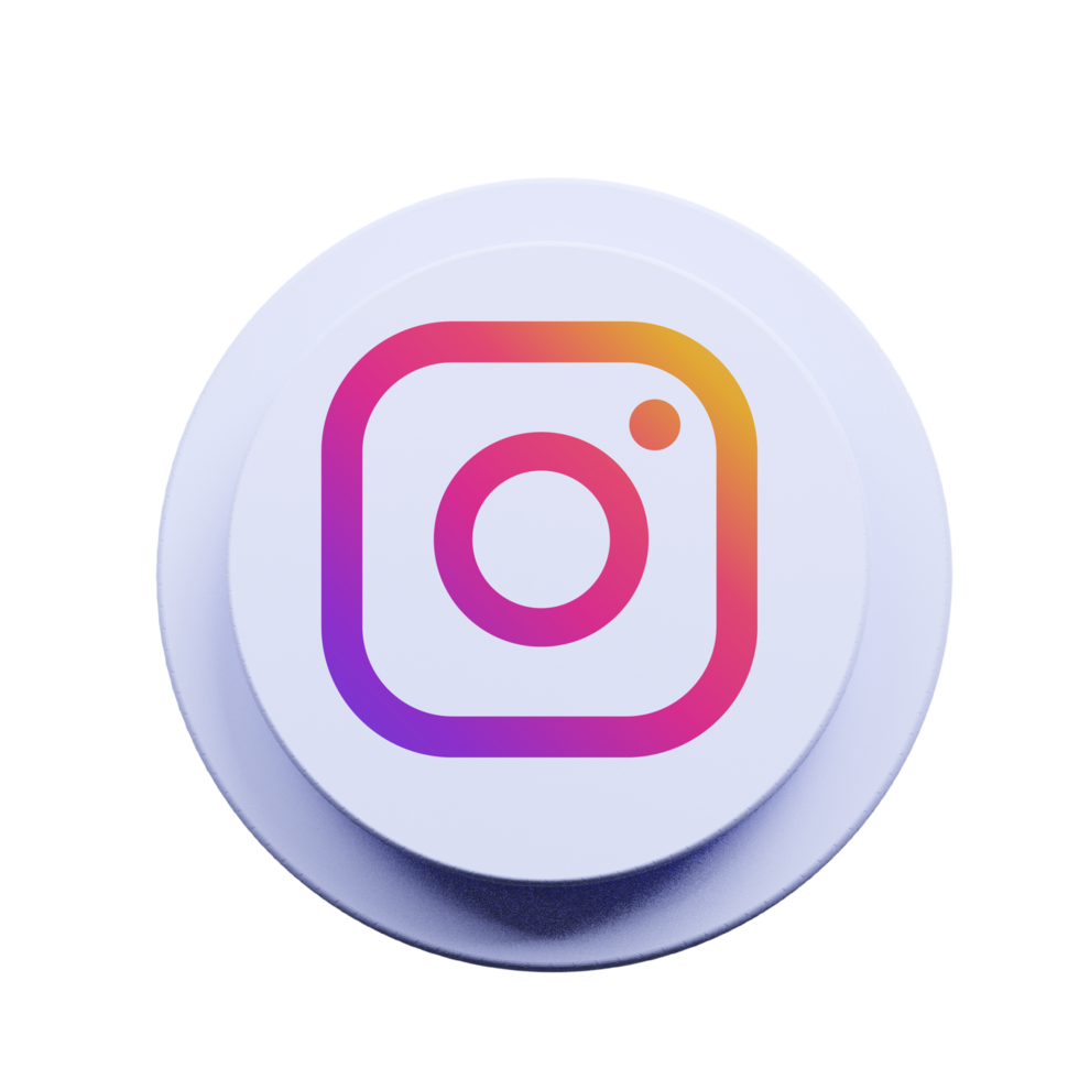 Instagram logo on white shape png