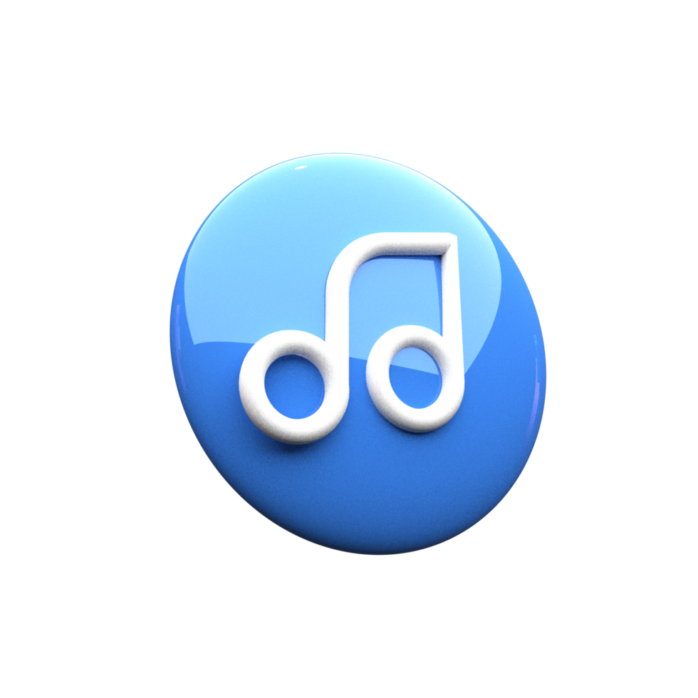 Elegant 3D icon Music Note png