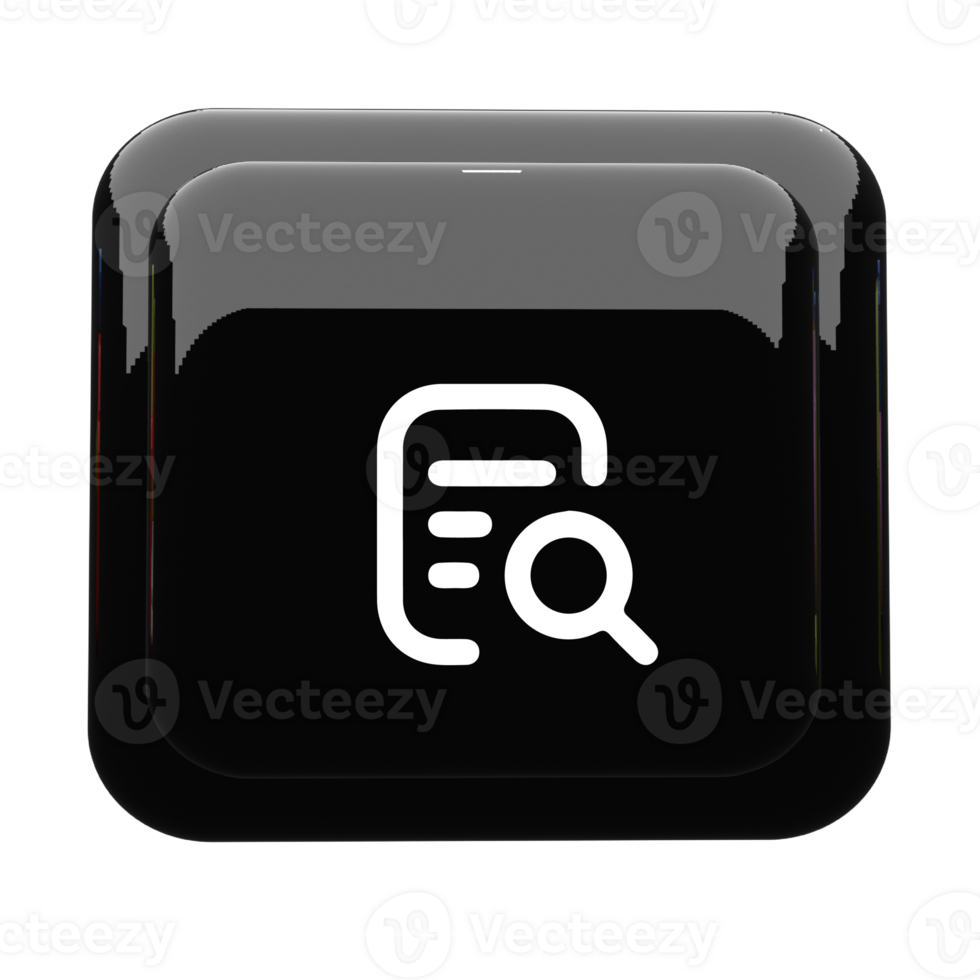 Document search icon black and white color png