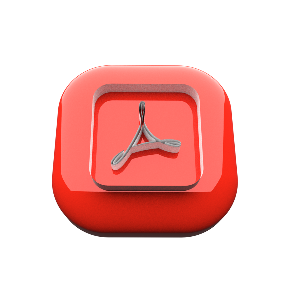 File Format PDF icon 3d render png