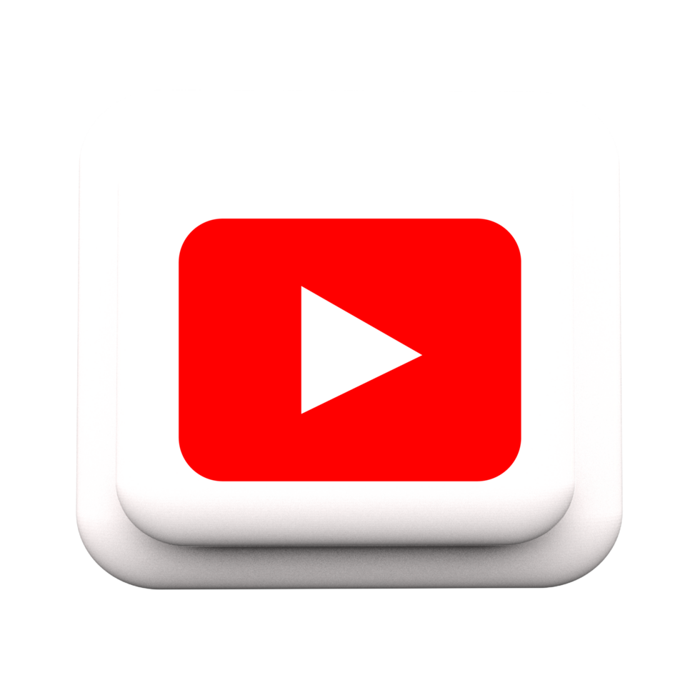 YouTube Icon, Digital Media red and white color png