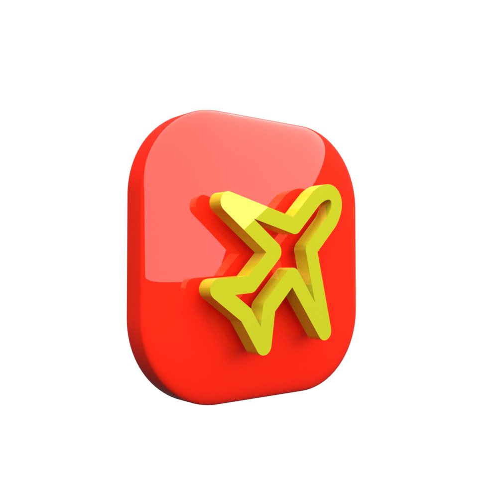 flight icon 3d render png
