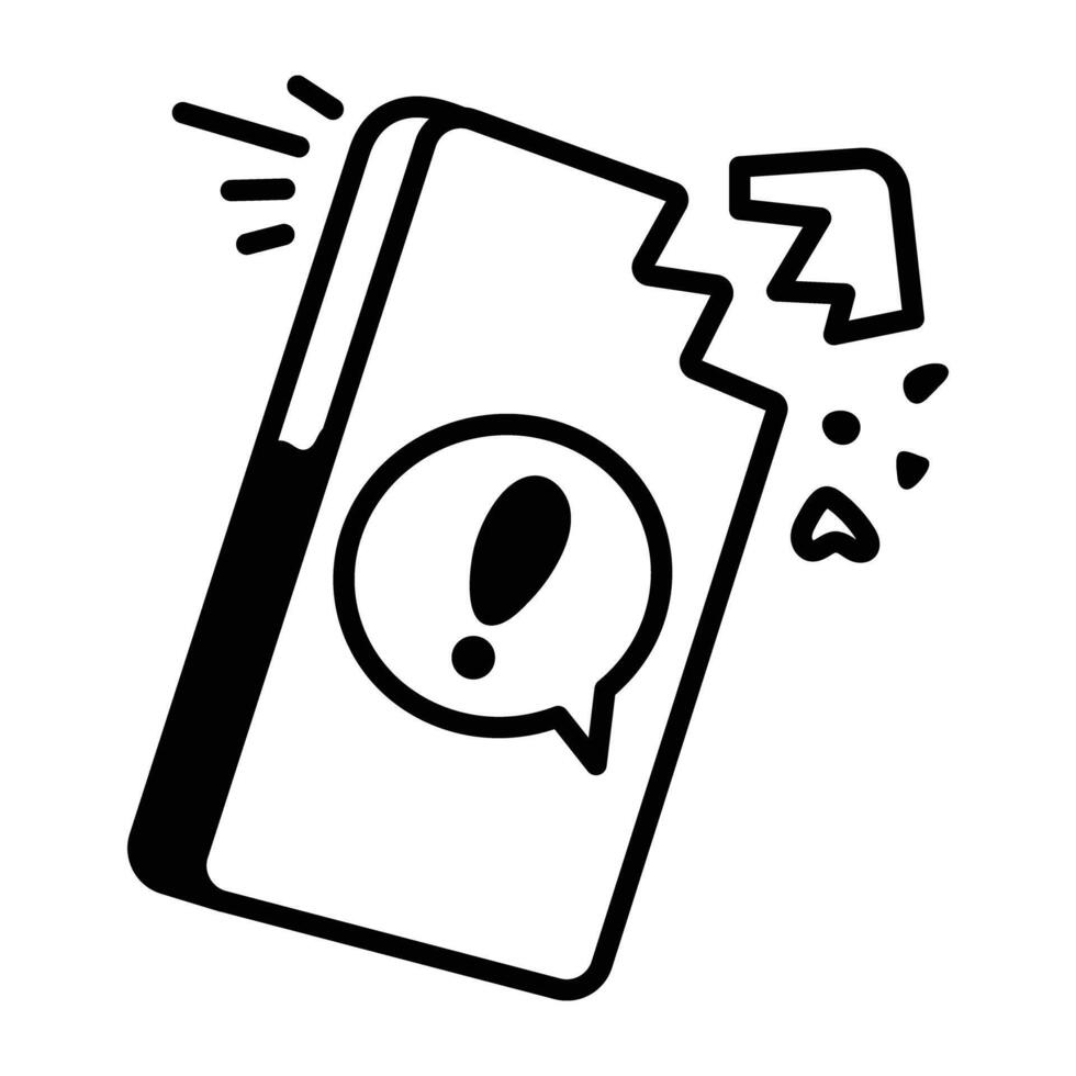 A hand drawn icon of communication error 52936083 Vector Art at Vecteezy