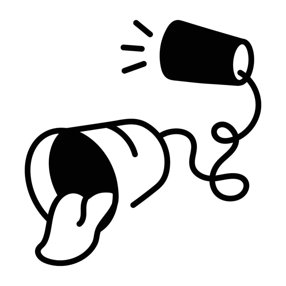 String cups icon designed in doodle style vector