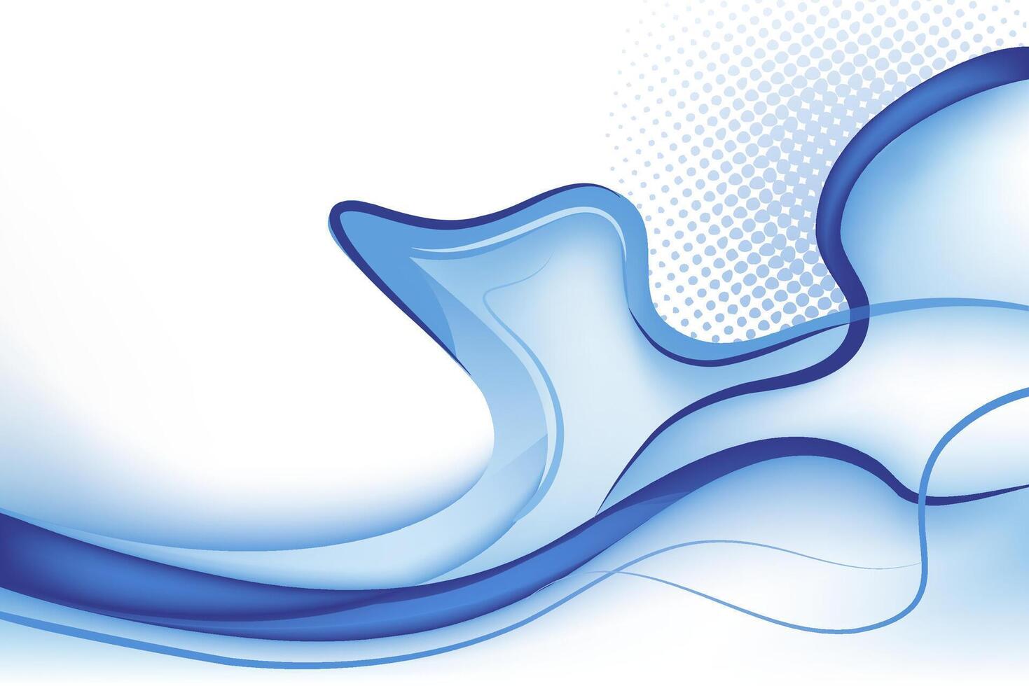 Blue Wave Abstract Background Design Template vector