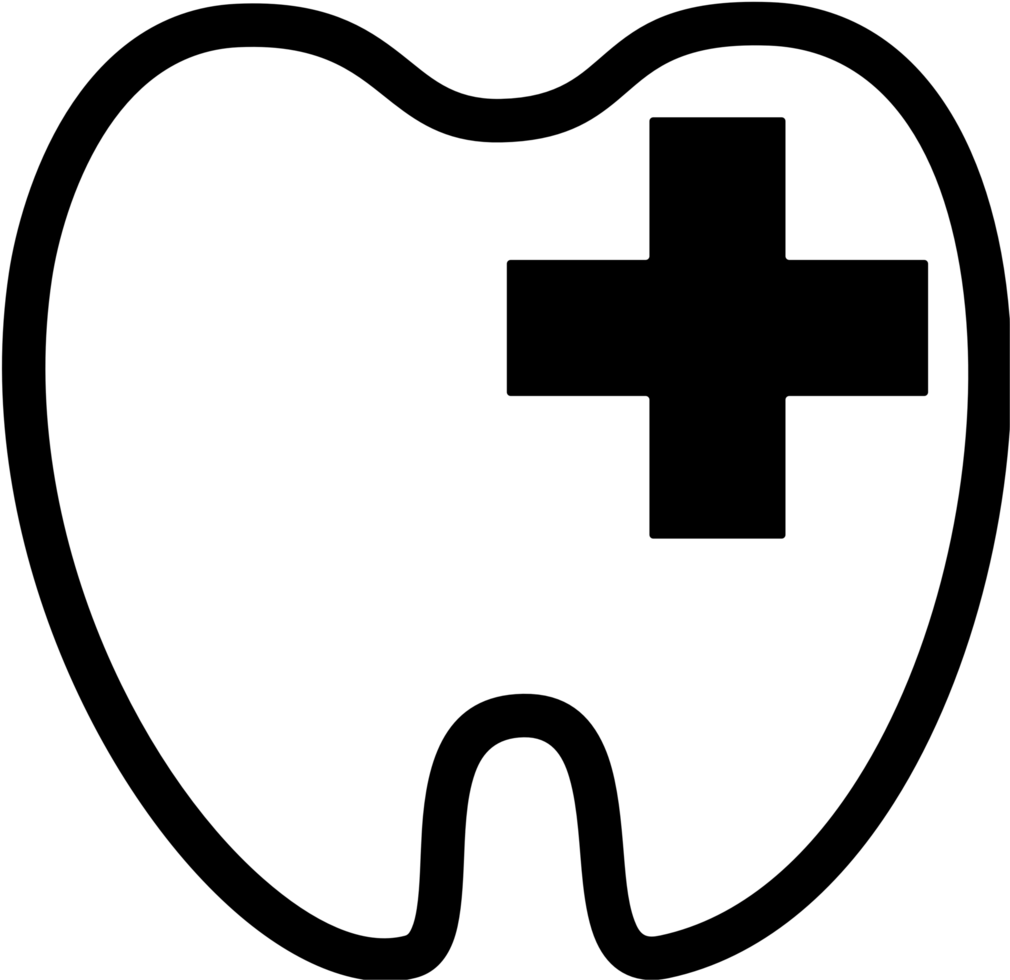 The tooth icon has a plus symbol. png