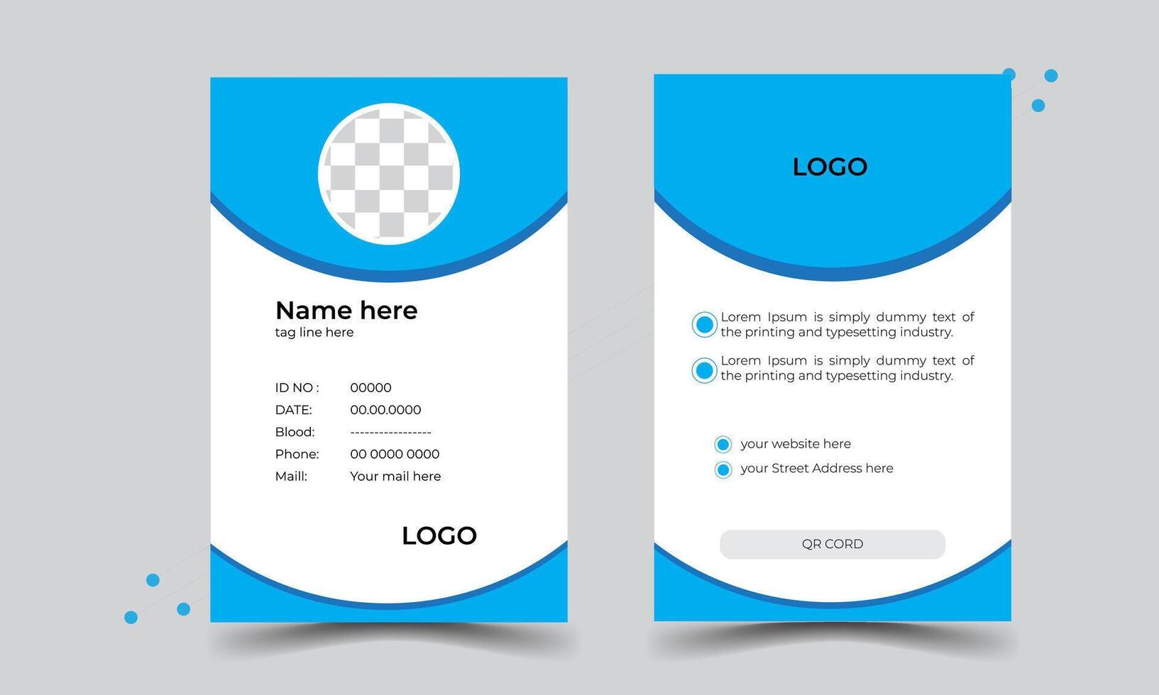 student id card design for IT sector vector